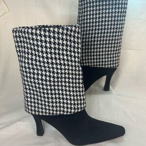 NWT - NY&Co Women’s Houndstooth Mid-Calf Boots Size 8